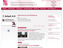 Tablet Screenshot of kab-wuerzburg.de